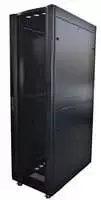 LEXI-Net 19" rack spintelė 42U 800x1000 išardoma, ratukai, 1000kg, perforuotos durys, juoda