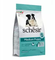 Schesir Original, sausas maistas, šuniukams, vištiena, 3kg, maišelis, dla vidutinio dydžio veislėms