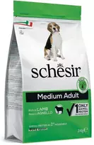 Schesir Original, sausas maistas, šuniui, ėriena, 3kg, maišelis, suagusiems vidutinio dydžio veislėms
