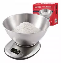Virtuvinės svarstyklės Webber Virtuvinės svarstyklės WEBBER EK4390 INOX nerūdijantis plienas LCD 5kg 1g misa tarowanie