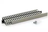 Molex Pn TRITON 19" stelažų panelė 1U dvipusis plastikinis bėgelis, pilkas
