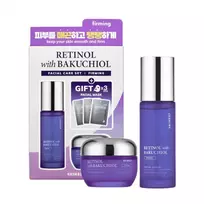 Bielenda Skin627 Rinkinys su retinoliu ir bakučioliu: veido serumas 50 ml + veido kremas 50 g + lakštinės kaukės 3 x 22 ml