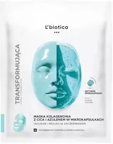 Lbiotica Biovax L'biotica Kolageno kaukė su CICA ir azulenu mikrokapsulėse. Ramina ir mažina paraudimą. 1 vnt.