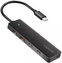 LogiLink USB-C šakotuvas, 4 prievadų, 2x USB-A, 2x USB-C, juodas