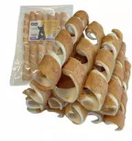 Hau&Miau Pausesnack przysmak šuniui, zakręcone rolki su vištiena, 500g