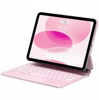 Dėklas na tablet 4kom.pl Dėklas Typecase Edge su klaviatūra do iPad 11" (A16) 2025 / iPad 10.9" 2022 rožinis