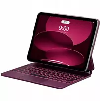 Dėklas na tablet 4kom.pl Dėklas Typecase Edge su klaviatūra do iPad 11" (A16) 2025 / iPad 10.9" 2022 aviečių spalvos