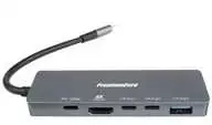 HUB USB PremiumCord PremiumCord Adaptér USB-C na 4K@60Hz HDMI + 10G USB3.2 A + 10G 2x USB-C + PD