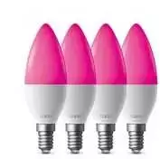 TP-Link Tapo L430C(4-pack) išmanioji WiFi reguliuojamo ryškumo LED lemputė (spalvinga, 2500K-6500K, 470lm, 2.4GHz, E14)