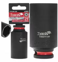 „Tvardy“ ilga smūginė galvutė 1/2 colio šešiakampė 29 mm CR-MO (6/36)