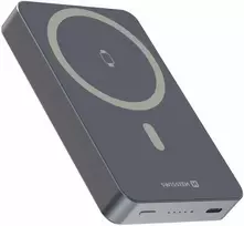 Powerbank Swissten Swissten FUSION Power Bank Universal External Baterija MagSafe / Apple Watch / 10000 mAh Sidabrinis