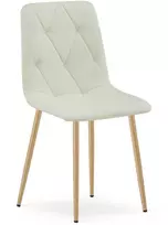Fotelis Leobert Libra kėdė - smėlio spalvos audinys / medinės kojos x 1