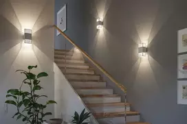 Paulmann sieninis šviestuvas THARIN LED fasadinis šviestuvas 2 x 3,7 W 640 lm 3000 K IP44 230 V baltas / metalinis