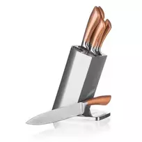 Banquet Peilių rinkinys Copper 5vnt su nerūdijančio plieno stovu