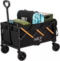 Nils Extreme NC2608 Vežimėlis Turistinis sulankstomas JUODA-ORANŽINĖ 100L NILS CAMP