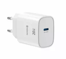Įkroviklis Swissten SWISSTEN Adapteris sieciowy EDGE GaN 20W, 1 port, 1x USB-C