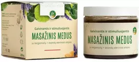 Mėta Gaivinantis ir stimuliuojantis masažinis medus su bergamočių, levandų, rozmarinų eteriniais aliejais