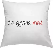 Pagalvės užvalkalas "Čia gyvena meilė"