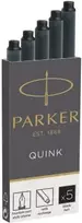 Rašalo kapsulės Parker, ilgos, juodos (5 vnt.)