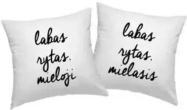 Pagalvių užvalkalų komplektas "Labas rytas, mielieji"