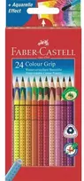 Akvareliniai pieštukai Faber-Castell Grip 2001, tribriauniai, 24 spalvos