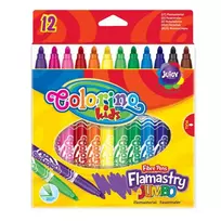 COLORINO KIDS nuplaunami flomasteriai Jumbo, 12 sp., 14113PTR
