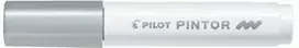 Pilot Pen Permanentinis žymeklis Pultas PINTOR 1.4 mm, apvali galvutė, sidabrinė sp.