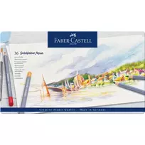 Spalvoti akvareliniai pieštukai Faber-Castell Goldfaber Aqua Creative Studio, 36 spalvų, metalinėje dėžutėje