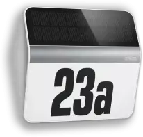 STEINEL XSolar LH-N LED žibintas - namo numeris (su fotorele ir saulės baterija, plieno sp.)