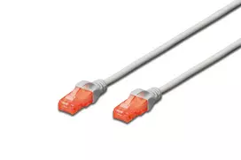 DIGITUS UTP LAN laidas, patch 6 cat, 1,5m, pilkas, 2xRJ45, DK-1617-015