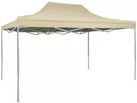 Sulankstoma proginė palapinė, kreminė, 3x4m, plienas