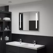 Sieninis vonios kambario veidrodis su LED, 80x60cm