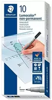 Staedtler STAEDTLER Folienstift Lumocolor non-perm F juodas 10 Stück