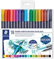 Flomasteriai STAEDTLER, dvipusiai, 18 vnt.