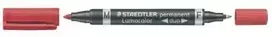 Staedtler Nuolatinis žymuo Staedtler Lumocolor 348 vieno raudonojo 10 vienetų