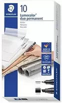 Staedtler nuolatinis žymuo Staedtler 348 B Lumocolor Duo Juodas 10 Vienetų