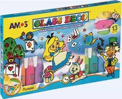 Vitražinių dažų rinkinys GD22P13, Amos, 13 spalvų po 22ml