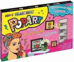 Amos Glass Deco vitražo dažai 6 PopArt AMOS spalvos