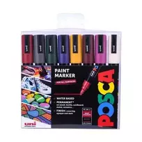 Posca - PC5M - Vidutinio galiuko rašiklis - Gilios spalvos, 8 vnt
