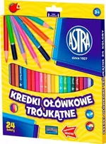 Astra Triangular pieštukų kreidelės 24 spalvos (058993)