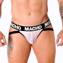 MACHO UNDERWEAR Macho MX26X1 Jockstrap Semi-Transparent Mesh White M