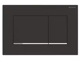 Geberit Sigma30 nuleidimo plokštelė dvigubo nuleidimo sistemai, matinė juoda/chromuota 115.883.14.1