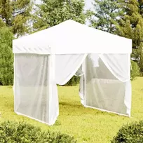 Proginė palapinė su šoninėmis sienomis, balta, 2x2m