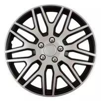 Kołpak Versaco Ratų gaubtas 1 vnt. Dakar NC, juodas ir sidabrinis su chromuotais varžtais 17"