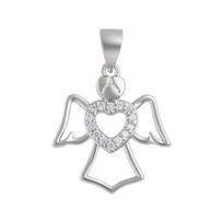 Sidabrinis pakabukas moterims su cirkoniais "Angelas" Brasco 57858