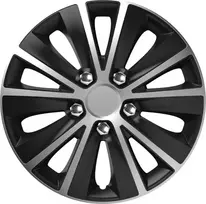 Versaco Ratų gaubtas 1 vnt. Rapide NC, juodas ir sidabrinis su chromuotais varžtais 15“