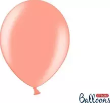 Party Deco Balionai stiprūs 30cm 100 vnt rausvai auksiniai