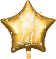 PartyDeco folijos balionas šimtas metų! 40 cm auksinas 70957