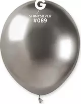 Gemar Chrome paslėpti sidabriniai balionai, AB50, 13 cm, 100 vnt.