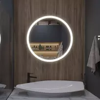 Mirrorsled Skaidrus veidrodis su LED priekiniu apšvietimu D700 (30mm) + mygtuku